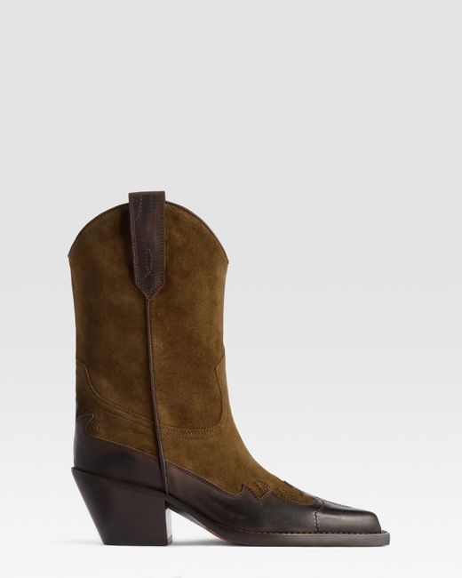 Paris Texas Brown Suede Western Boot