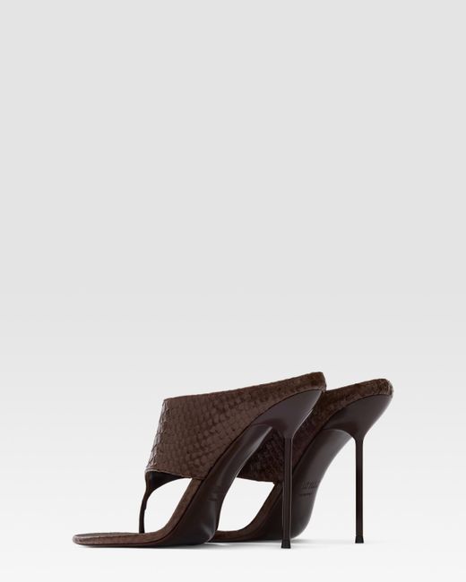 Paris Texas Brown Thong Mule