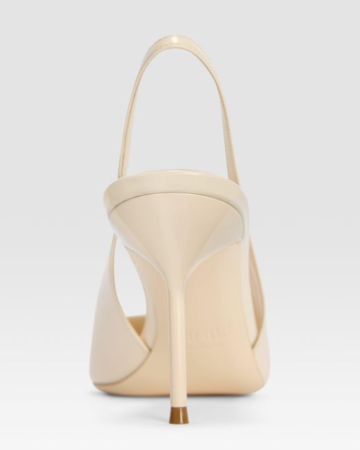 Paris Texas Natural Patent Leather Slingback