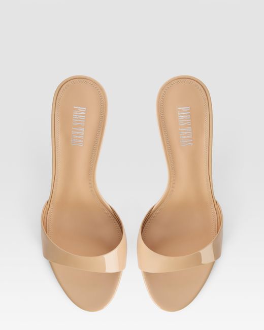 Paris Texas Natural Patent Leather Mule