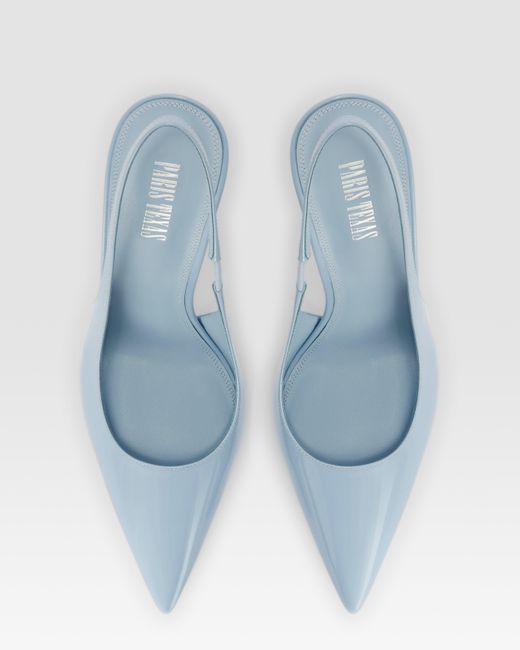 Paris Texas Blue Patent Leather Slingback