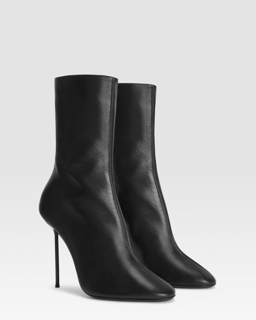 Paris Texas Black Nappa Ankle Boot