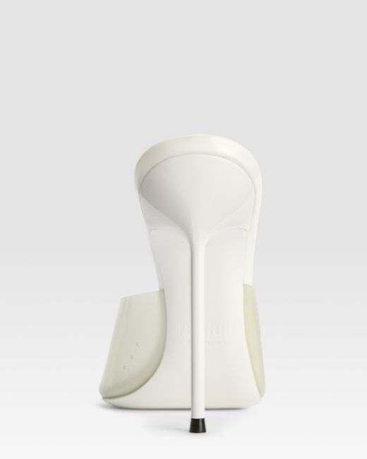 Paris Texas White Patent Leather And Pvc Mule