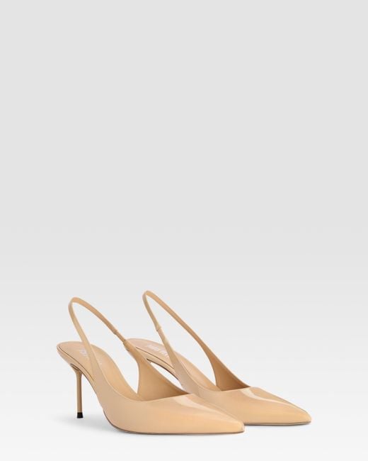 Paris Texas Natural Patent Leather Slingback