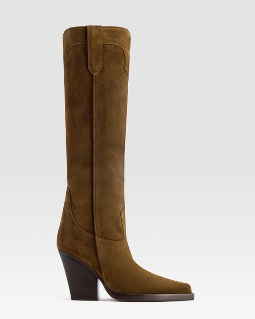 Paris Texas Brown Suede Western Boot
