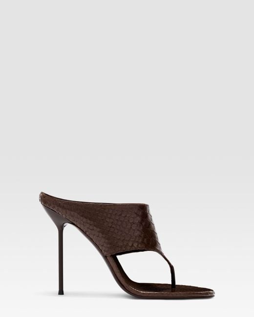 Paris Texas Brown Thong Mule