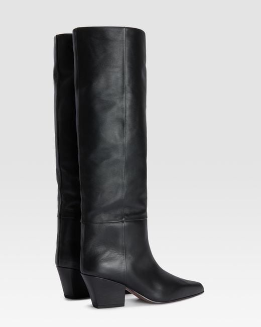 Paris Texas Black Leather Boot