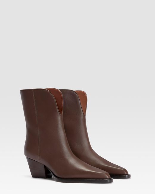 Paris Texas Brown Leather Ankle Boot