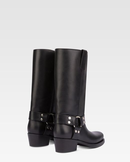 Paris Texas Black Leather Boot