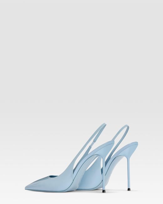 Paris Texas Blue Patent Leather Slingback