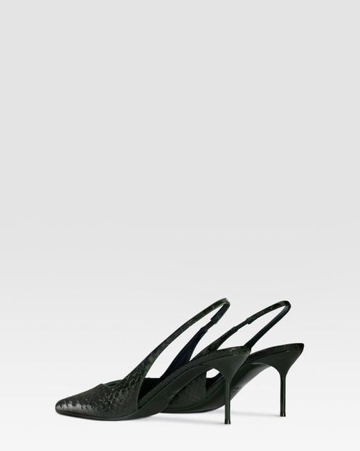 Paris Texas Multicolor Python-Print Leather Slingback