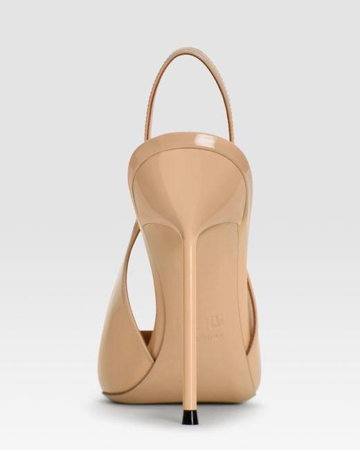 Paris Texas Natural Patent Leather Slingback
