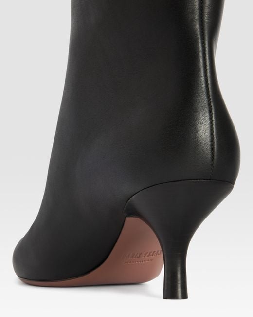Paris Texas Black Leather Ankle Boot