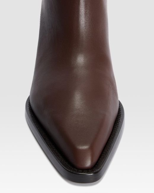 Paris Texas Brown Leather Ankle Boot