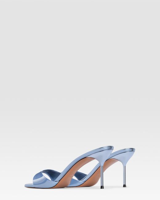 Paris Texas Blue Mirrored Leather Mule