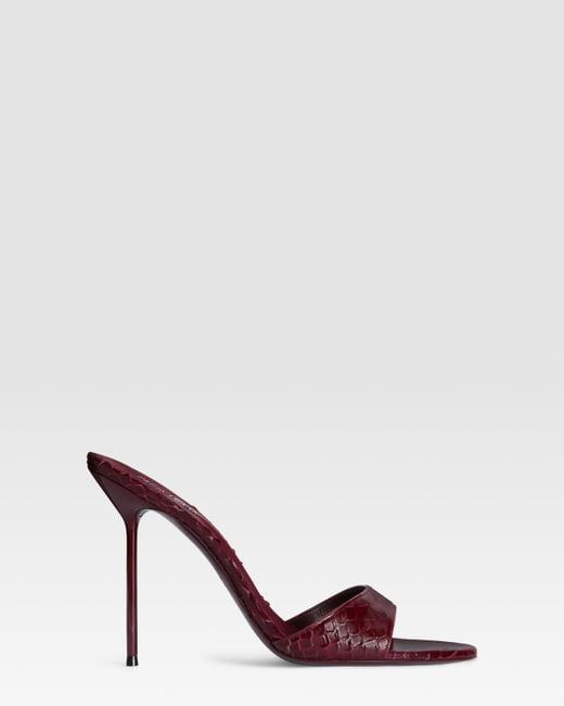 Paris Texas Brown Python-Print Leather Mule