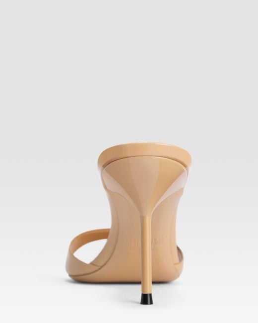Paris Texas Natural Patent Leather Mule
