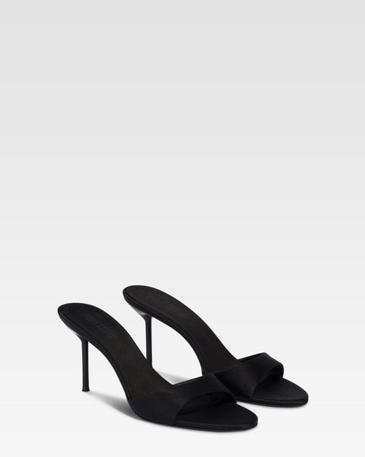Paris Texas White Satin Mule