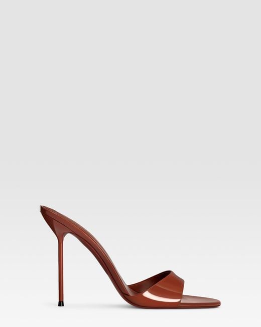 Paris Texas Brown Patent Leather Mule