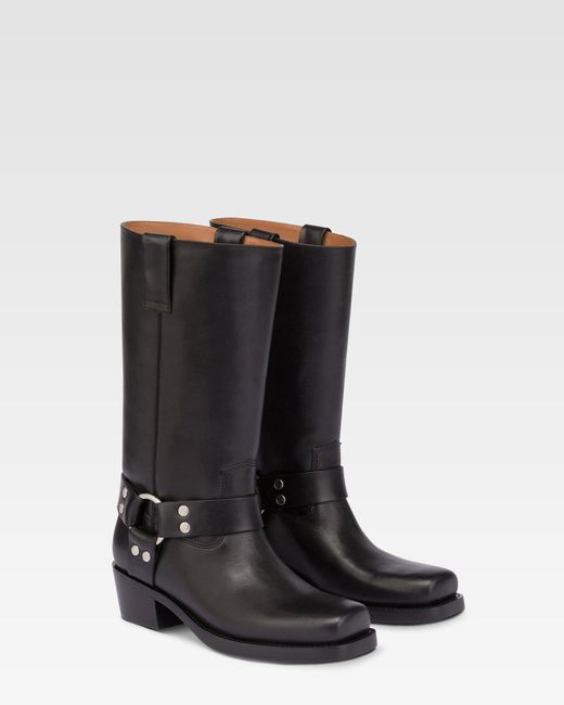Paris Texas Black Leather Boot