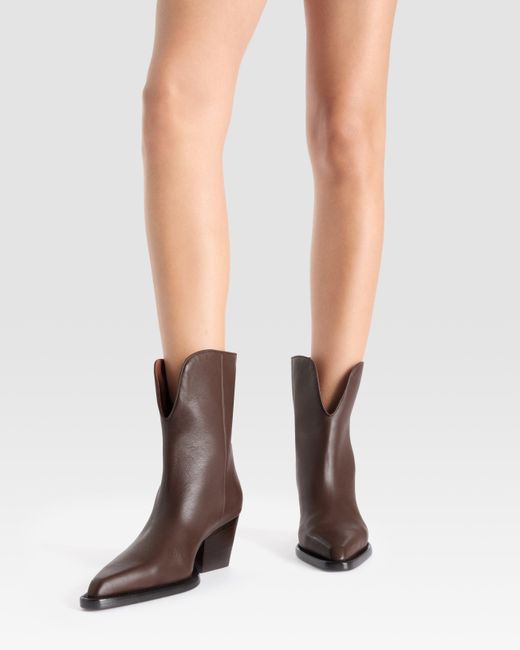 Paris Texas Brown Leather Ankle Boot
