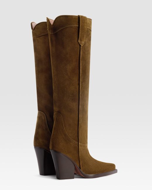 Paris Texas Brown Suede Western Boot