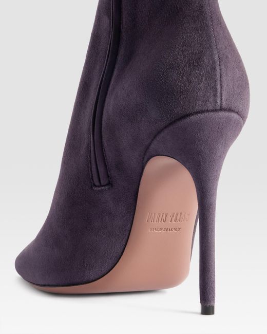 Paris Texas Purple Suede Ankle Boot