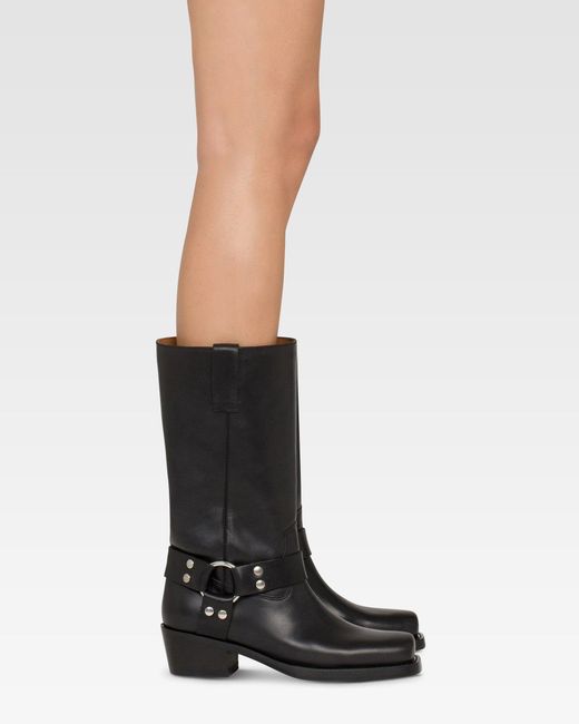 Paris Texas Black Leather Boot