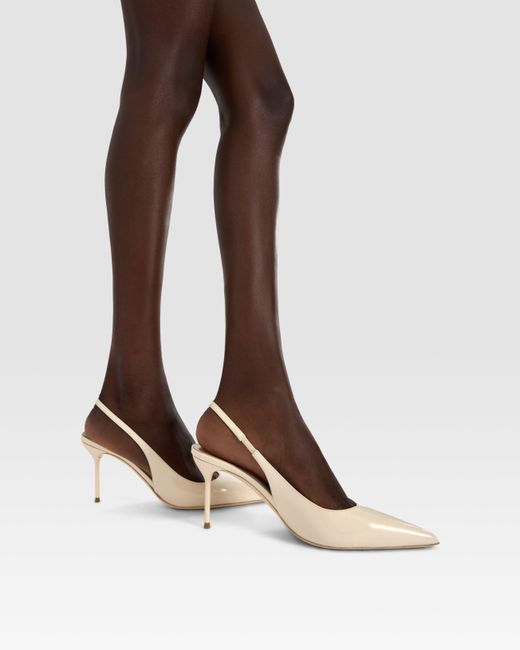 Paris Texas Natural Patent Leather Slingback