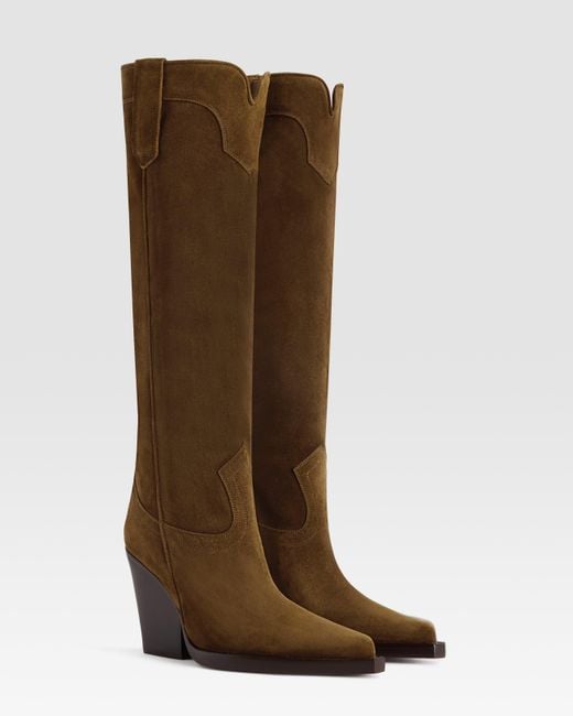 Paris Texas Brown Suede Western Boot