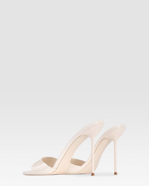 Paris Texas White Patent Leather Mule