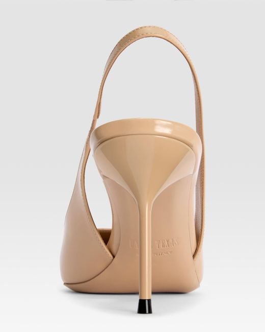 Paris Texas Natural Patent Leather Slingback