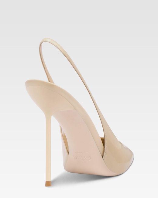 Paris Texas White Patent Leather Slingback