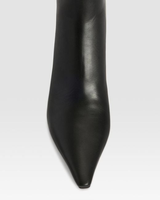 Paris Texas Black Leather Ankle Boot