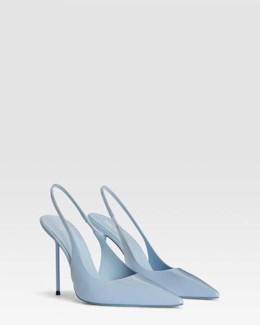 Paris Texas Blue Patent Leather Slingback