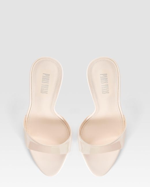 Paris Texas White Patent Leather Mule