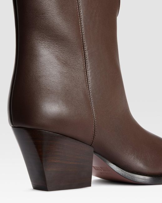 Paris Texas Brown Leather Ankle Boot