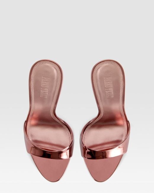 Paris Texas Pink Mirrored Leather Mule
