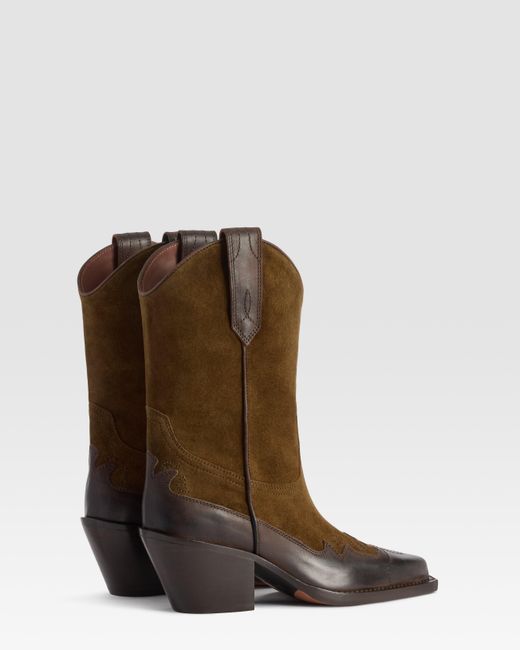Paris Texas Brown Suede Western Boot