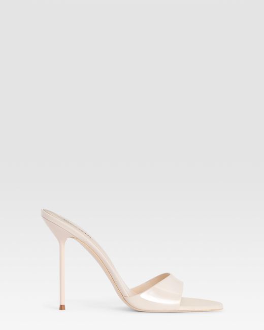 Paris Texas White Patent Leather Mule