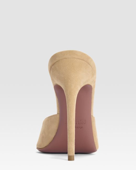 Paris Texas Natural Suede Open-Toe Mule