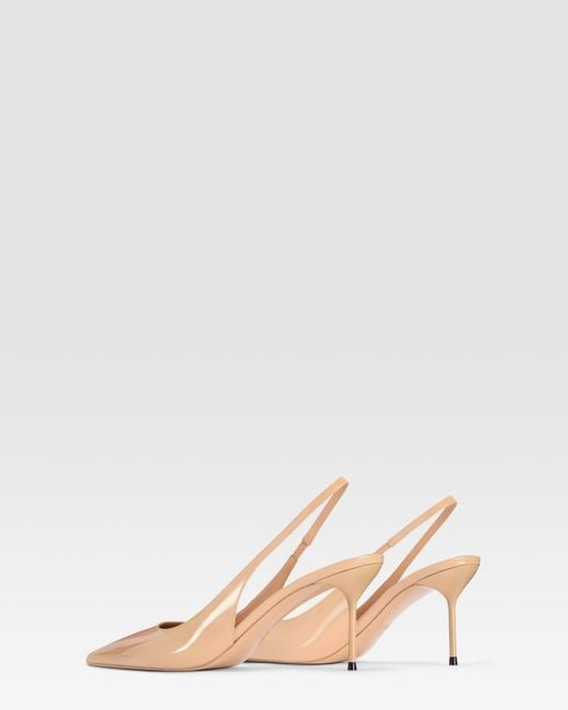 Paris Texas Natural Patent Leather Slingback