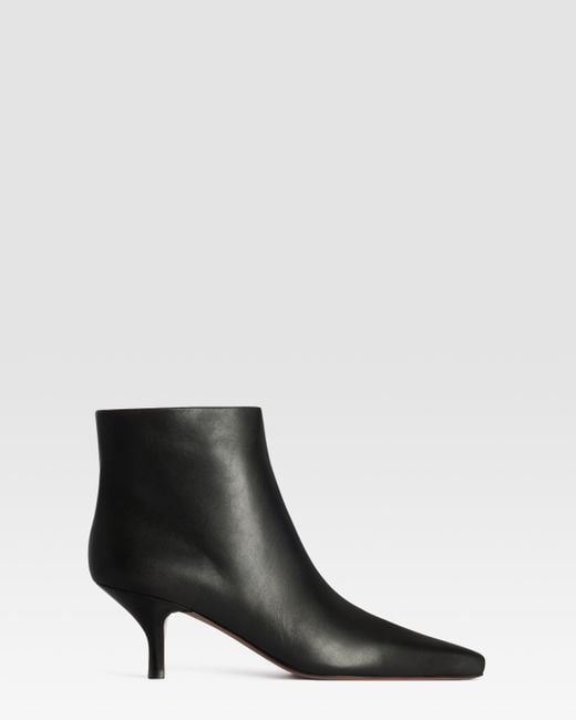 Paris Texas Black Leather Ankle Boot