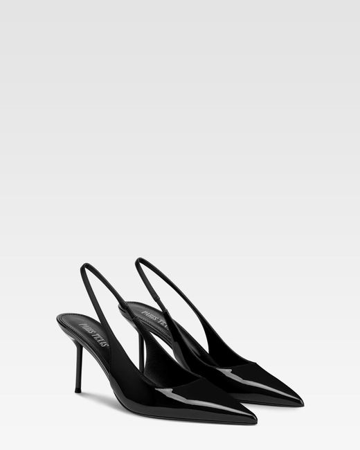 Paris Texas White Patent Leather Slingback