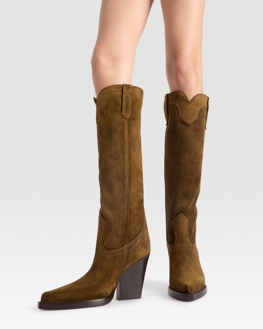 Paris Texas Brown Suede Western Boot