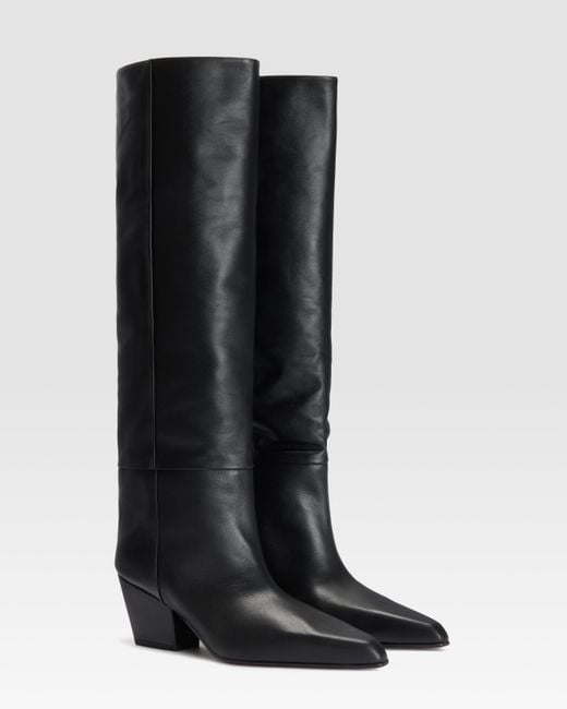Paris Texas Black Leather Boot