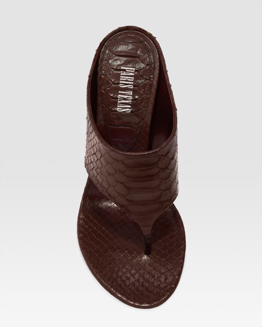 Paris Texas Brown Thong Mule