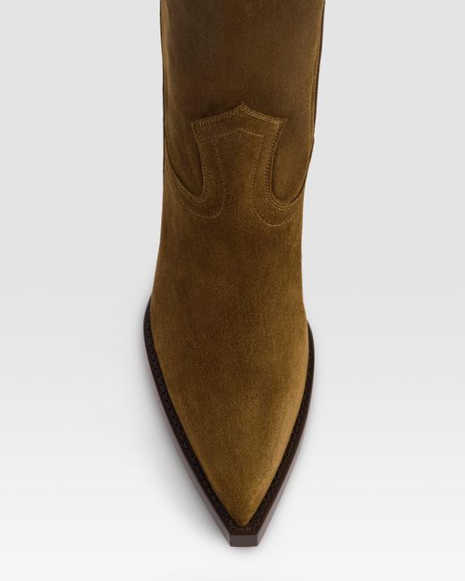 Paris Texas Brown Suede Western Boot