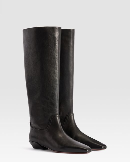 Paris Texas Black Leather Boot
