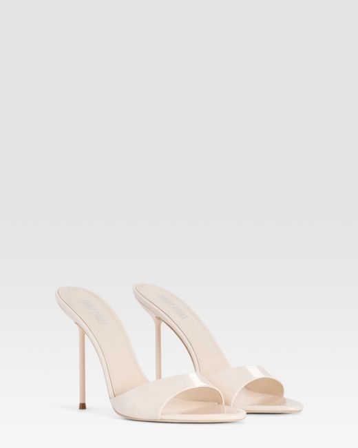 Paris Texas White Patent Leather Mule